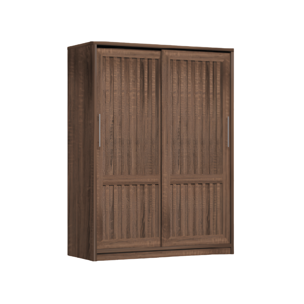 ตู้เสื้อผ้าบานเลื่อน WISDOM DESIGN FURNITURE รุ่น W18SLT 180 ซม. สีวอลนัท_0